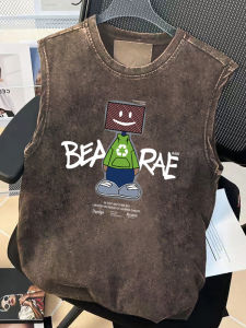 Casual Sports Shoulder Vest Mens Summer New Large Size Loose Quick Dry Basketball Sleeveless T-Shirt Upper Body Breathable