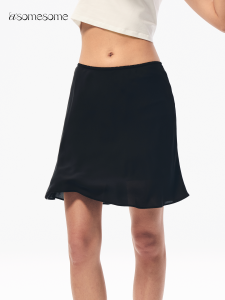 asomesome | Chân Váy Chiffon A-Line Dáng Suông Thoáng Khí & Gọn Gàng Màu Đen