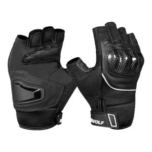 MOTOWOLF | Carbon Fiber Breathable Protective Half-Finger Glove