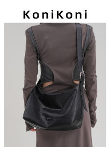 KoniKoni Genuine Leather Large Capacity Tote Bag Womens 2025 New Style Hobo Commuter Crossbody Bag Single Shoulder Big Bag