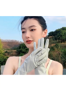 28cm Sarung Tangan Sutra Es Montor Anti Slip Anti Air UV Protection