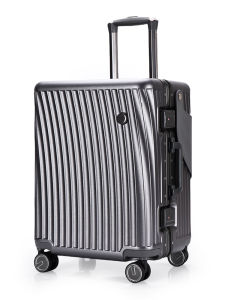 Large Capacity Aluminum Frame Luggage Cart for Kids Travel Suitcase Mommy Bag Fashionable Trendy Lock Closure Universal Wheels