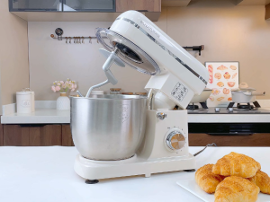 SUNATUR 5.5L Small Stand Mixer Home Fully Automatic Commercial Cream Kneading Machine Flour Mixer 10 Speeds
