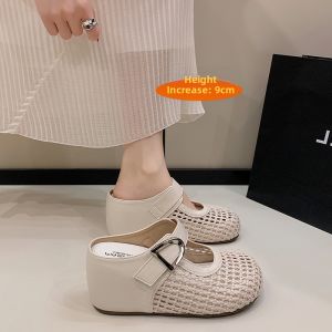 XUJIA | Increase Height 9cm Half-Back Sandals
