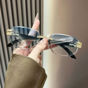 JN IMPRESSION New frameless trimmed small square sunglasses cross-border personality diamond-studded sunglasses net celebrity sunglasses