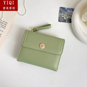 Ví Da Ngắn Phong Cách Retro Hoa Trà Thiết Kế Tươi Mới Cho Nữ Sinh Ví Đựng Tiền Xu Đa Chức Năng Ví Đựng Thẻ Ví Da Ngắn