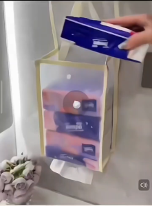 OHHDEER Beg Simpanan Tisu Paper Gantung Dinding 🧻 Transparent Waterproof Hanging Tissue Storage Bag