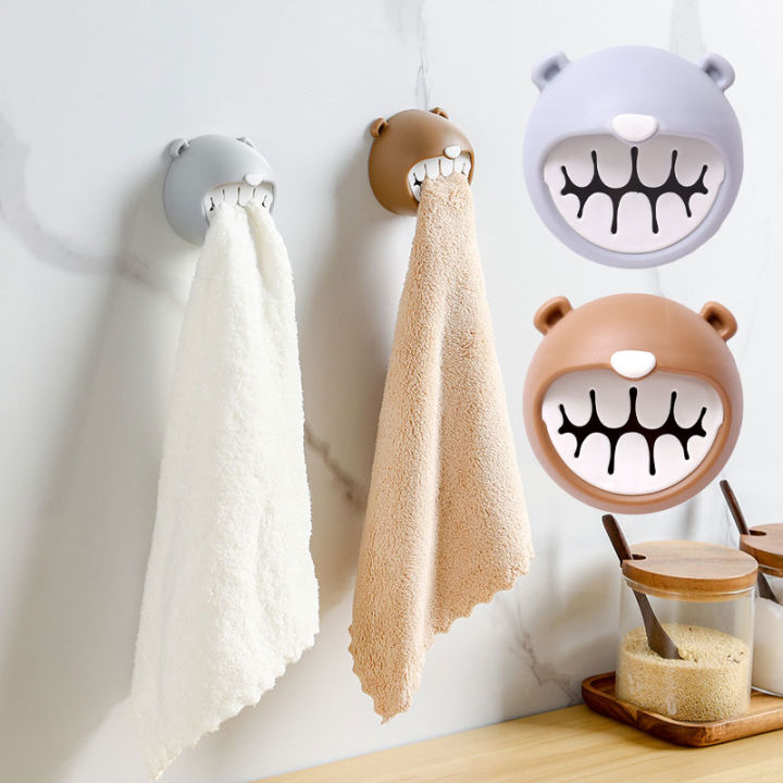 YESPERY Funny Towel Holder Push In Towel Hook Tea Towel Holder
