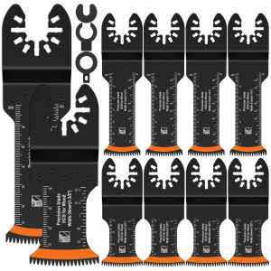 10Pcs Japanese Oscillating Saw Blades Multitool Blades High Carbon Steel Bi-Metal Curved edge Sharp Wear Resistant Cutter Blade