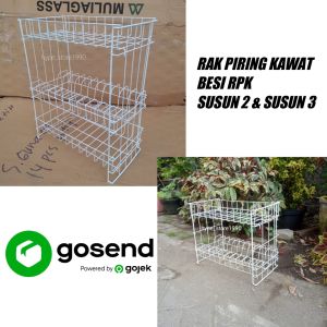 Rak piring Rpk kawat besi/Rak piring dapur/Rak piring wastafel