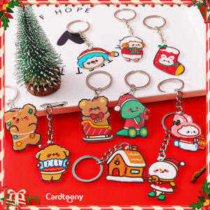 Gantungan Kunci Akrilik Natal Keychain Christmas Acrylic Santa Klaus Snowman Bear Xmas Cute Lucu Imut Kado Souvenir