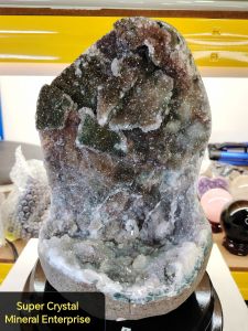 Natural Collection Brazil Rainbow Amethyst Druzy Crystal Jewelry Cave AA29