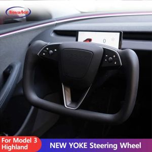 NovaAcc For Tesla Model 3 Highland Yoke Steering Wheel 2024: Heated & Customizable Car Accessories