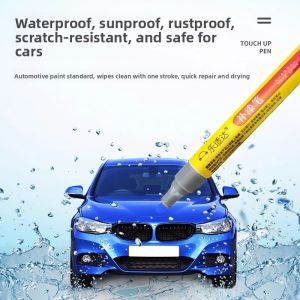 Pearl White & Black Touch-Up Paint Pen for Car Scratch Repair