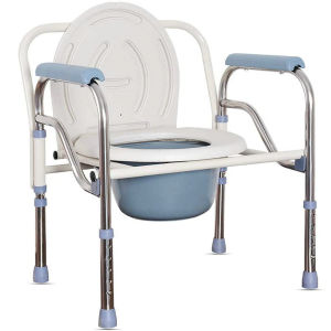เก้าอี้นั่งถ่าย เก้าอี้อาบน้ำ ผู้สูงอายุ แบบพับได้ (JL894L)ที่นั่งส้วมเคลื่อนที่สำหรับผู้สูงอายุสตรีมีครรภ์และผู้พิการ