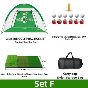 FL | Indoor Outdoor Golf Practice Cage with Chipping Holes Practice Net