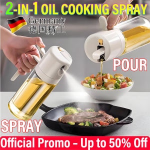 2 in 1 Oil sprayer bottle 550ML Cooking oil spray bottle Send salt pot Oil spray bottle glass Oil bottle dispenser Oil sprayer bottle 喷油瓶