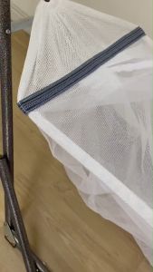 เปลเด็ก เปลมุ้งเด็ก ไซส์ M สีขาวมินิมอล และมอเตอร์เปลไกวอัตโนมัติ มอเตอร์ VINANOI A100 แข็งแรง ปลอดภัย เปลกว้าง หลับง่าย นอนได้นาน ไม่อึดอัด ผ้าตาข่ายเกรดA ไม่ระคายผิวลูกน้อย ไม่ยืดไม่ย้วย รับน้ำหนัก 30กก.