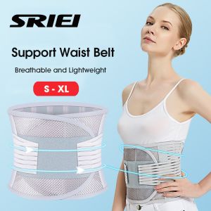 SRIEI Lumbar Back Support Belt Adjustable Breathable Lumbar Support Waist Support Belt with 5 Stays for Pain Pain Relief