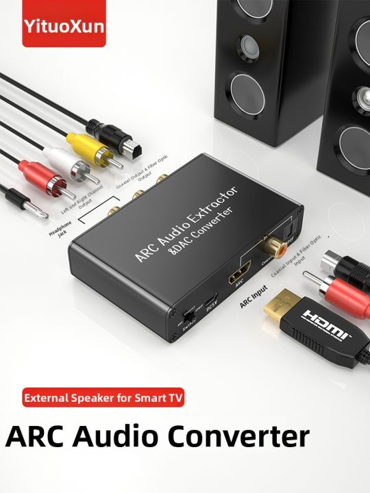 HDMI ARC Coaxial eARC Audio Converter Decoder Optical to Audio 4K TV ...