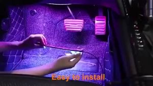 48LEDs USB Thông Minh Bluetooth Điều Khiển Bằng Ứng Dụng Đèn LED Âm Nhạc Trên Ô Tô Dải Đèn Chống Nước Nhiều Màu RGB Dải Đèn Chiếu Sáng Không Khí Nội Thất