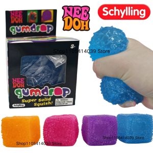 Schylling Nee Doh Pulpy Orange Cube Maltose Soft Toy Sensory Stress Relief Anxiety Relief Fun Gift for Friends
