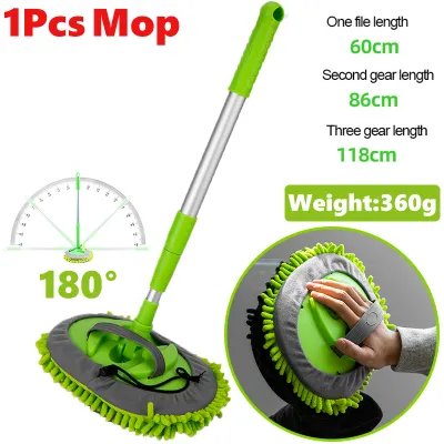 Car Cleaning Brush Detailing Adjustable Super Absorbent Car Wash Brush Telescoping Long Handle Cleaning Mop Auto Accessories