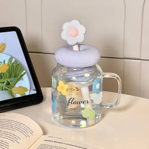 MOLORE | Large Capacity Heat Resistant Glass Tea Cup With Straw