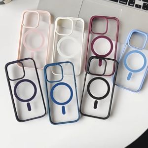 006 Colorful Transparent For Magnetic Wireless Charging Case For IPhone  17 7PLUS 8PLUS  AIR  7 plus 8 plus xr x xs max 11  12 pro max 13 pro max   14 pro max 15 plus 15 pro max 16 pro max 16 plus 16E SE4