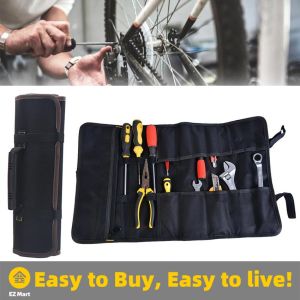 【Fast Shipping】 Folding Roll Bags For Tool For Tool Multifunction Tool Bags Practical Carrying Handles Oxford Canvas Chisel Tool Instrument Case Tools-Roll-Bag