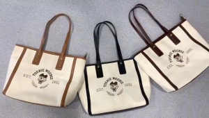 Totebag Wanita TW Bear Bahan Kanvas Totebag Kerja Tas Muat Banyak TGJ057