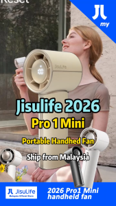 JisuLife (NEW) Handheld Fan Pro1 Mini Size Aromatherapy Leather Design Compact Portable 30h Long Battery Ultra Quiet