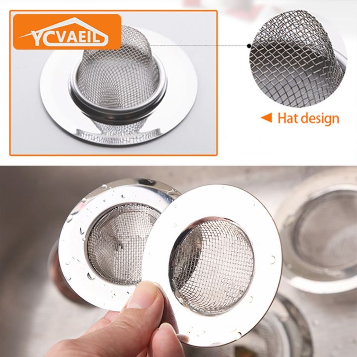 Kitchen Sink Filter Strainer Filter Anti-clogging Washbasin Stainless Steel Mesh Sink Bathroom ...