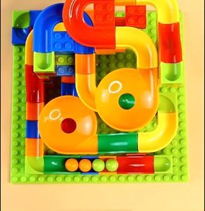 Đồ chơi lắp ráp lego xếp hình cầu trượt thả bóng- Đồ chơi lắp ghép cho bé phát triển tư duy - Đồ chơi giáo dục cho bé - Đồ chơi cầu trượt bi