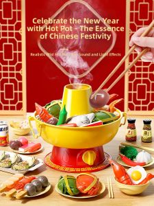 XIDIQI | Simulation Hot Pot Kitchen Set Toy For Girls 3-6