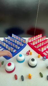 Metal Bell Toy Board Game Matching Clapping Device Bell Microphone  Training Calling Hand Press Service Bell Device