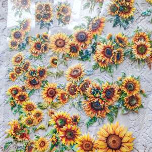 Adorable Sunflower Themed Paper Tape for Scrapbooking Wild Daisy Summer Flowers Stickers Small Cute Style Business Supplies