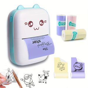 Mini Printer Inkless Sticker Maker Free Cut Small Pocket Printer Wireless Mini Sticker Printer Portable Thermal Printer