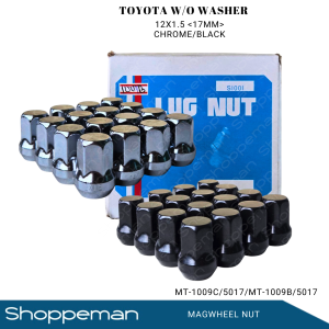 UNIVERSAL TOYOTA LUG NUTS MAGWHEEL NUT W/O WASHER 12x1.5 17mm CHROME MT-1009-C/5017 MT-1009-B/5017