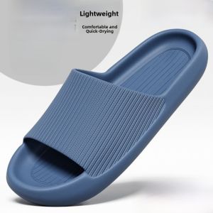 Japanese Style Home Slippers Mens Indoor Anti-Slip Home Couples Soft Bottom EVA Bathing Bathroom Cool Slippers