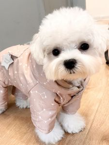Thickened Starry Sky Cotton Clothes for Dogs And Cats Winter Fashion Teddy Bichon Schnauzer Pomeranian Four-Legged Pet Clothes