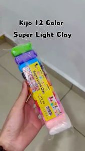 Super Light Air Dry Clay Set 12 Colors 8g Non Toxic Tanah Liat Kids DIY Art Craft Educational Toys 12色超轻黏土