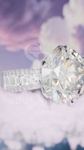 RoyStone - Cincin Wanita Moissanite Sertifikat GRA Original Lapis Emas - New Vienna Ring 10CT