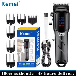 Kemei ปัตตาเลี่ยนตัดผมชายเคเมอิมืออาชีพแบบไร้สายปัตตาเลี่ยนชาร์จได้ปัตตาเลี่ยนปัตตาเลี่ยนไฟฟ้า