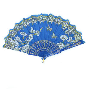 Yuanta พัดสวย 23cm สีแดง Hand Fan พัดจีนสวยๆ