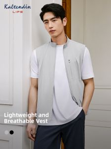 KALTENDIN | Summer New Plain Color Fashion Casual Stand Collar Men Vest