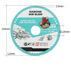 JUSTINLAU 1PC Multifunctional Diamond Stainless Steel Cutting Blade Ceramic Tile Marble Jade Ceramic Saw Blade Unbreakable Edges