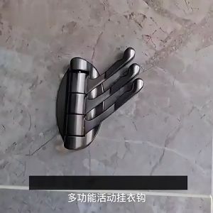 Móc treo quần áo 3 chấu xoay 180 độ cao cấp inox sus 304 gắn tường DuBo