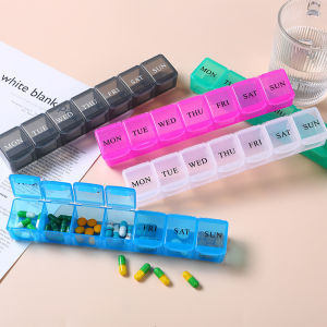 Portable Weekly Pill Medicine Box 5 Colors Tablet Storage Container 7 Days Case Drug Dispense Independent Lattice Hot