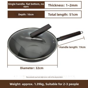 Non-Stick Stainless Steel Wok For Gas and Electric Stoves